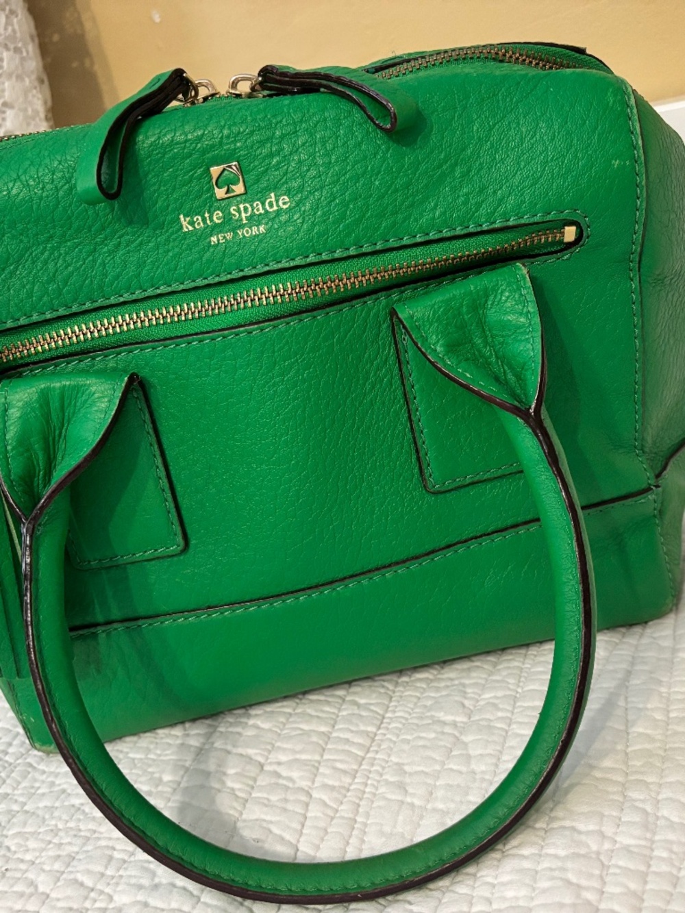 Kate Spade Southport Avenue Alessa Emerald Green Satchel Handbag